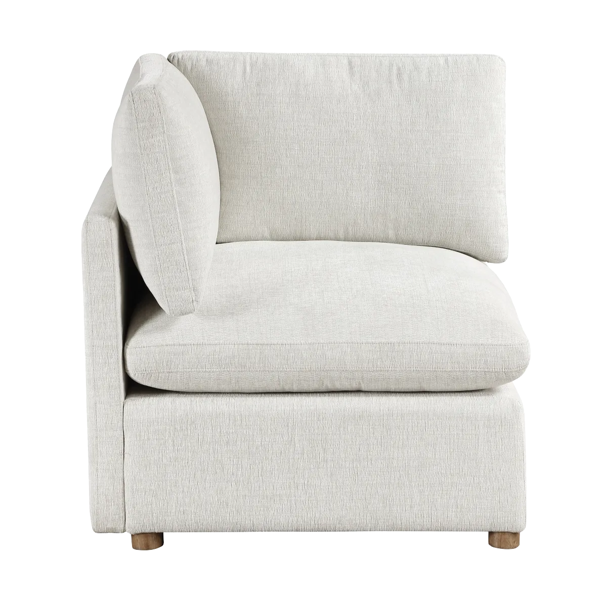 Beige Chenille Modular Corner Seat 4