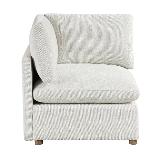 Beige Chenille Modular Corner Seat 4
