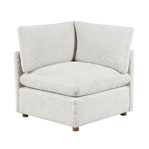 Beige Chenille Modular Corner Seat 9
