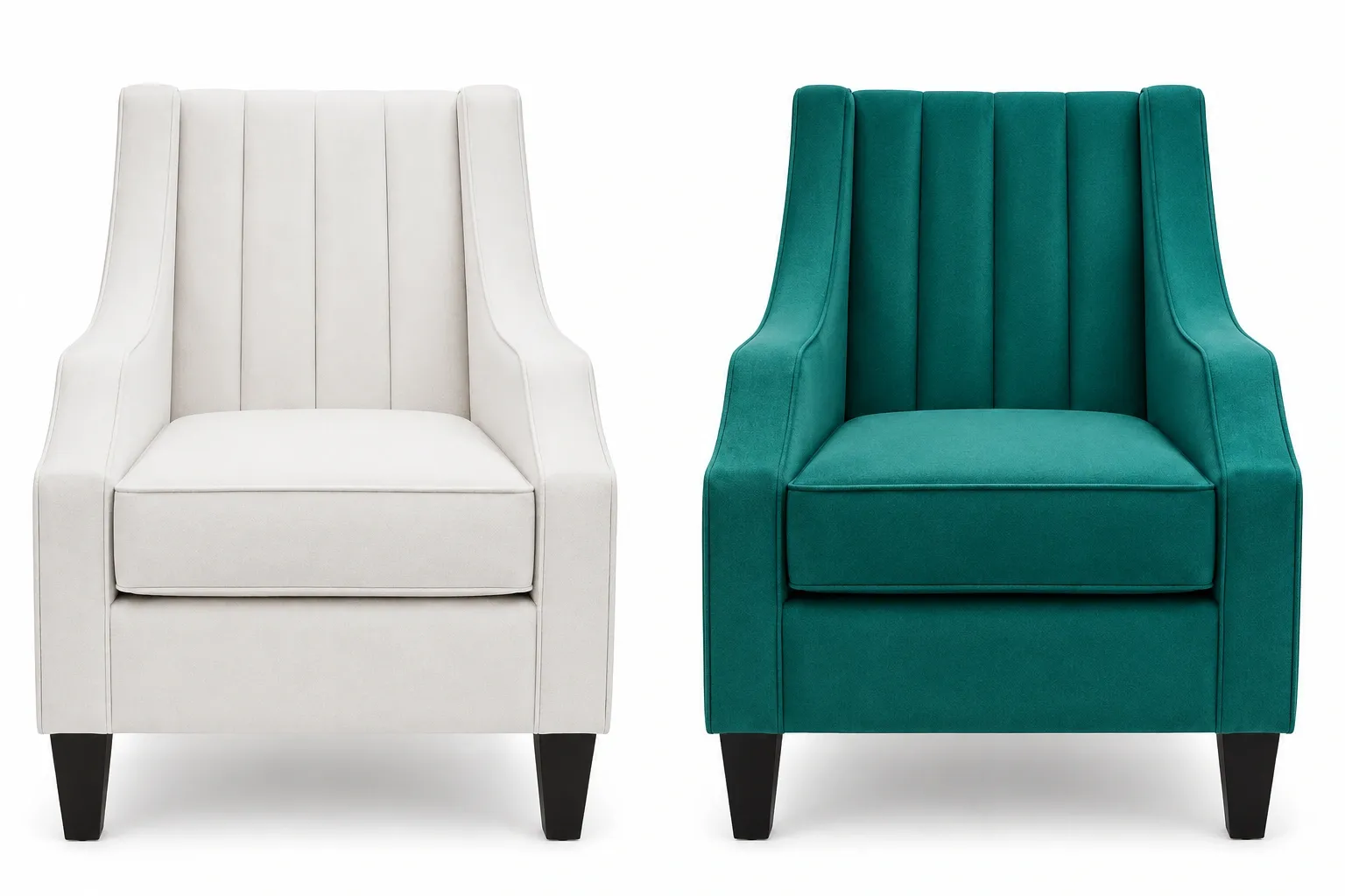 Monroe 29" Custom Accent Chair with Channeled Back 3
