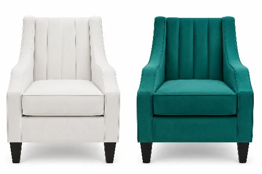 Monroe 29" Custom Accent Chair with Channeled Back 3