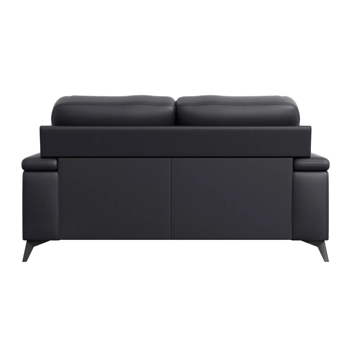 Mischa Black Leather Loveseat 7
