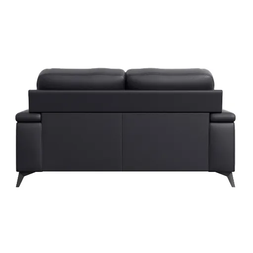 Mischa Black Leather Loveseat 7