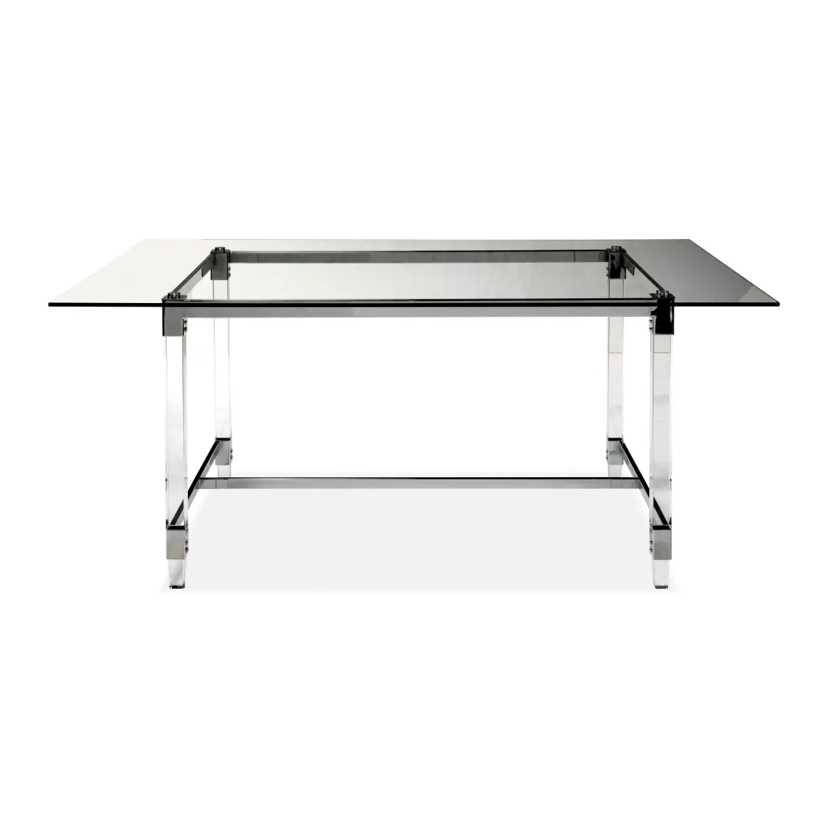 Lyrica Glass Dining Table with Acrylic Legs 5