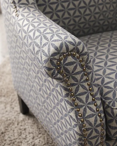 Hazel Geometric Wingback Accent Chair 4