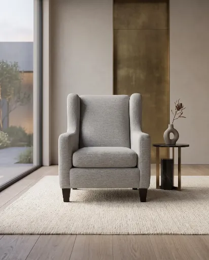 Modern Wingback Accent Chair 3