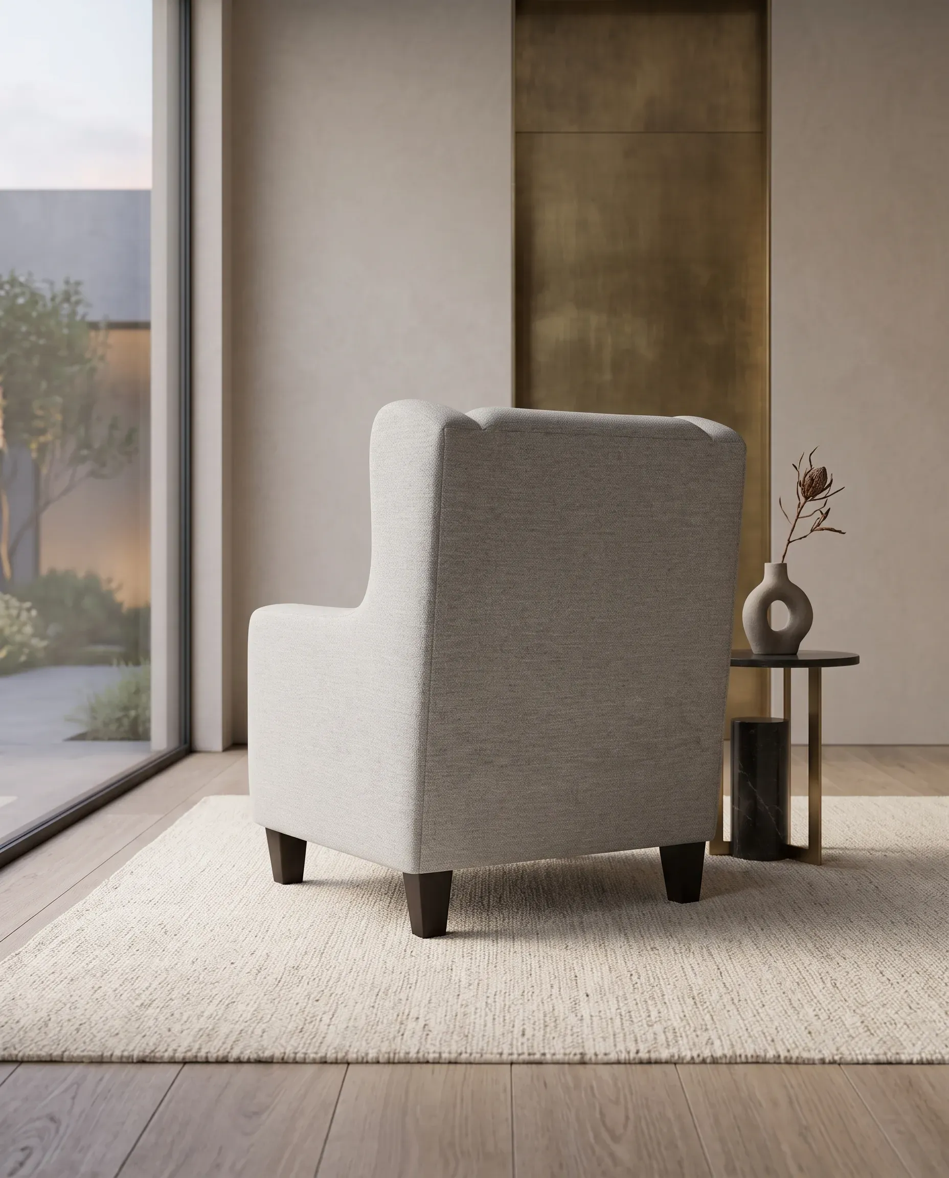 Modern Wingback Accent Chair 4