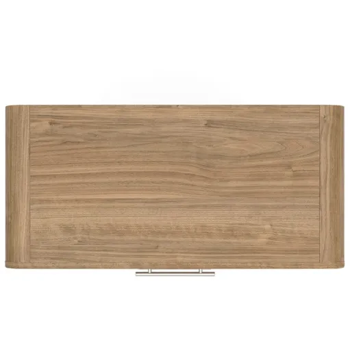 Curved Edge Natural Walnut 5-Drawer Chest 6