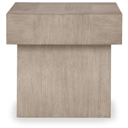 Canmore Light Gray Square End Table with Double Plinth Base 2