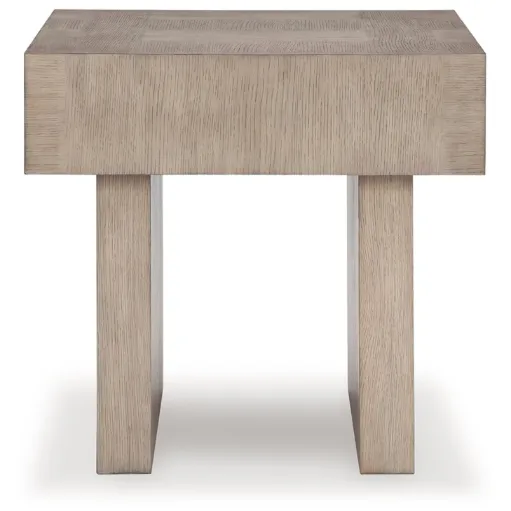 Canmore Light Gray Square End Table with Double Plinth Base 5