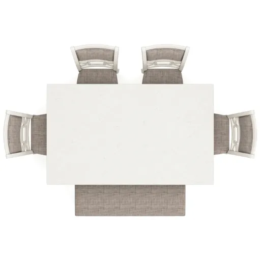 Charlevoix White 6-Piece Dining Set with Bench 5