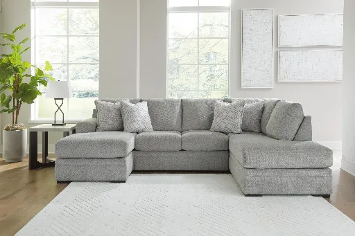 Casselbury Cement Grey 2-Piece Sectional with Chaise 2