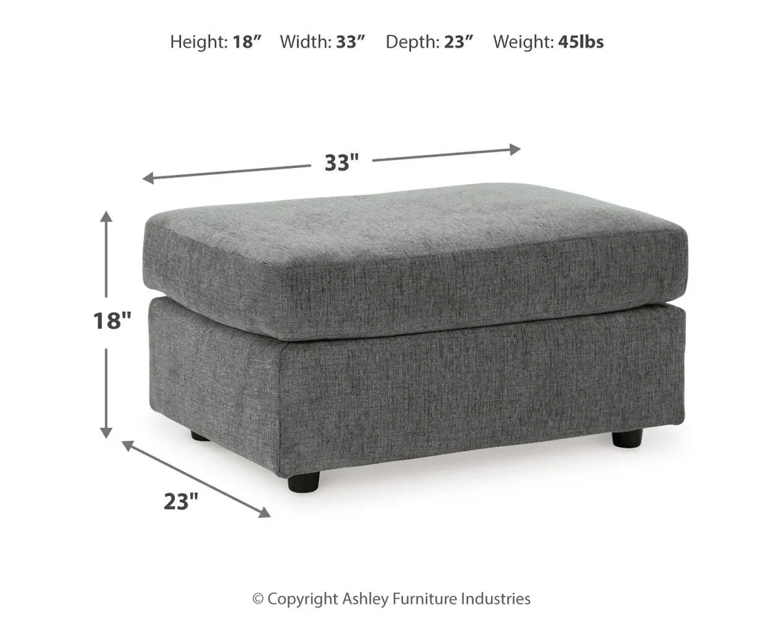 Stairatt Grey Chenille Ottoman 3