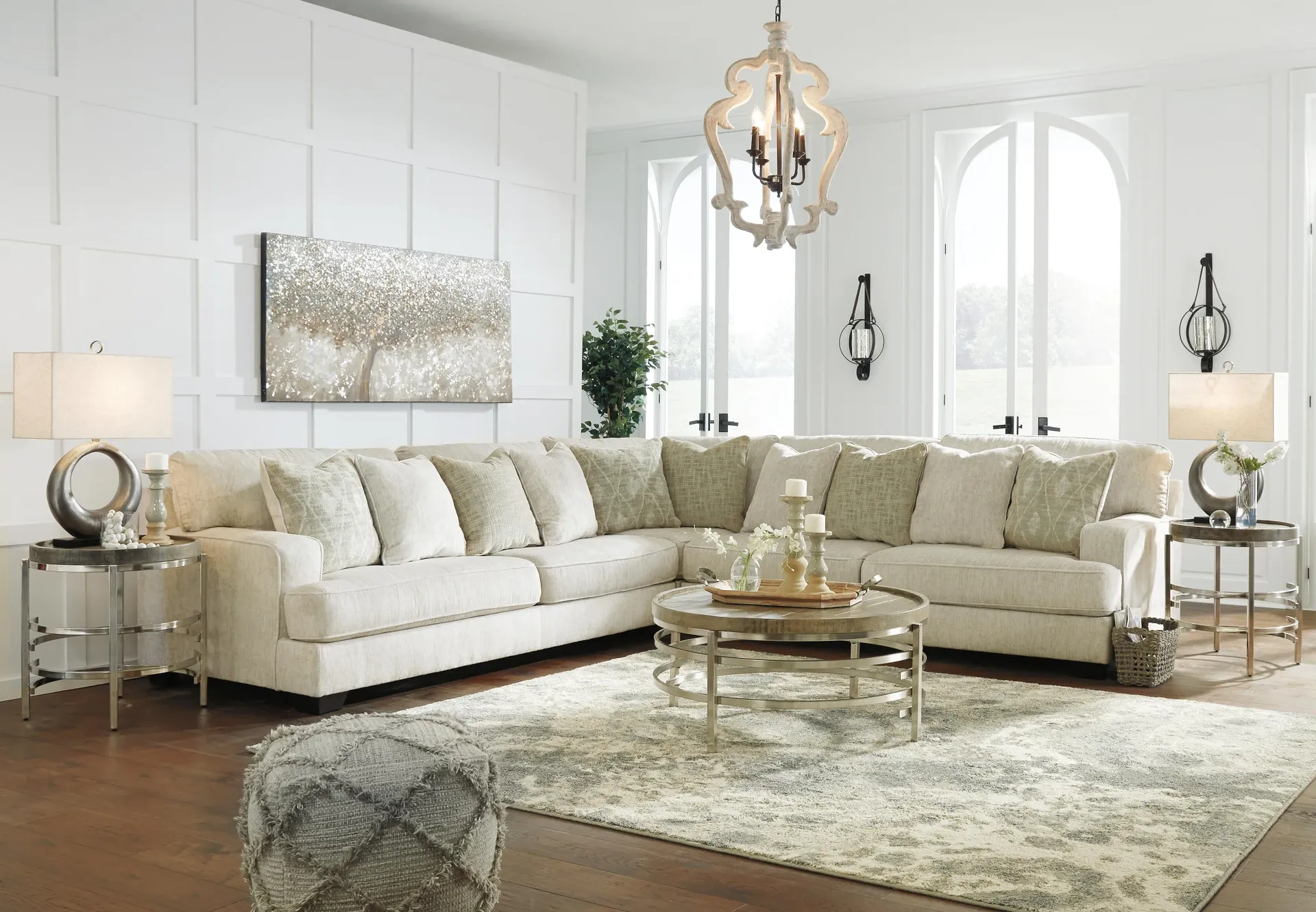Rawcliffe Parchment 3-Piece Sectional 2
