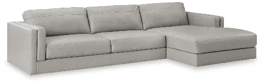 Amiata 2-Piece Leather Sectional with Right-Facing Chaise 3