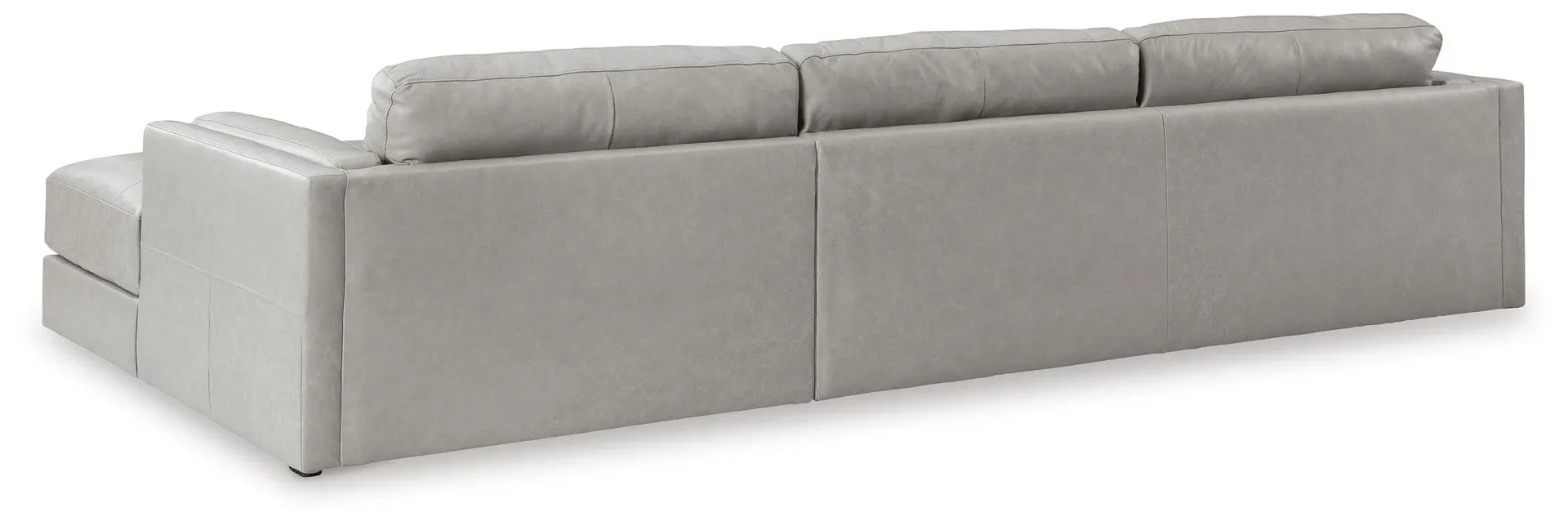 Amiata 2-Piece Leather Sectional with Right-Facing Chaise 4