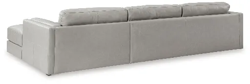 Amiata 2-Piece Leather Sectional with Right-Facing Chaise 4