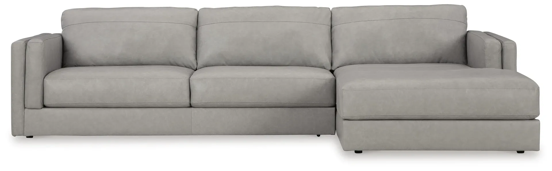Amiata 2-Piece Leather Sectional with Right-Facing Chaise 5