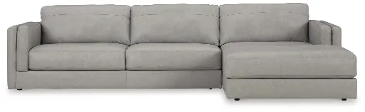 Amiata 2-Piece Leather Sectional with Right-Facing Chaise 5