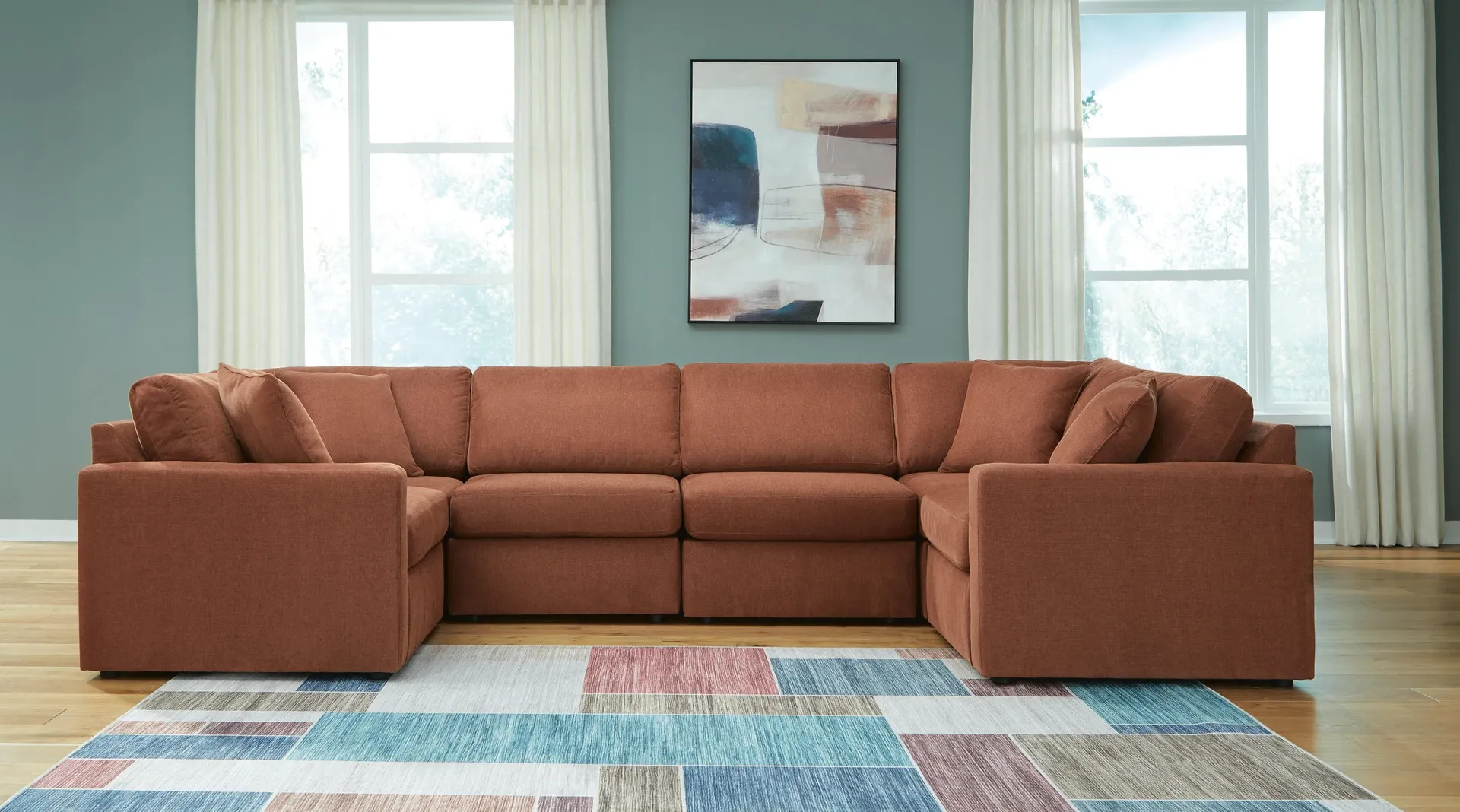 Modmax 6-Piece Next-Gen Nuvella Performance Fabric Modular Sectional 4