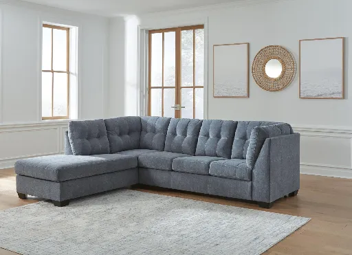 Marleton 2-Piece Sectional with Left-Facing Chaise (Denim Blue) 3