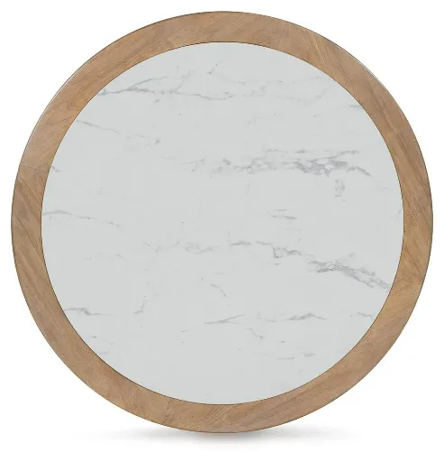 Camdill Faux Marble Top Coffee Table with Reeded Base 6