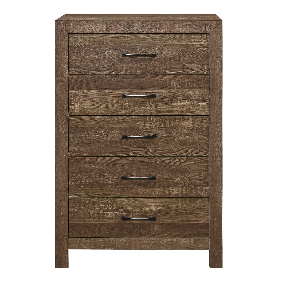 Corbin Rustic Brown 5-Drawer Chest 4