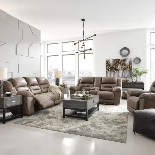 Carianna Leather Sofa with Nailhead Trim 8