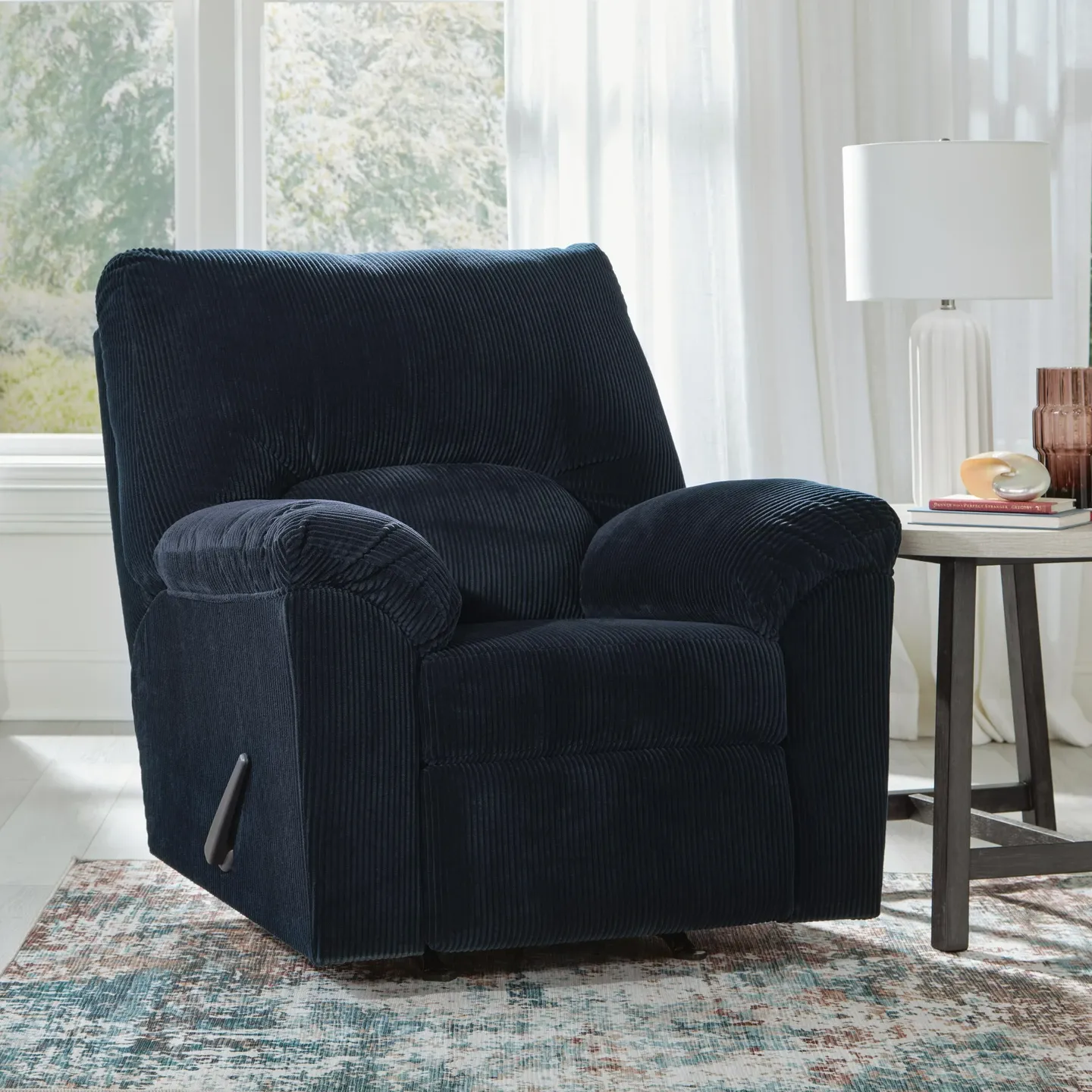 Soren Corduroy Manual Rocker Recliner 3