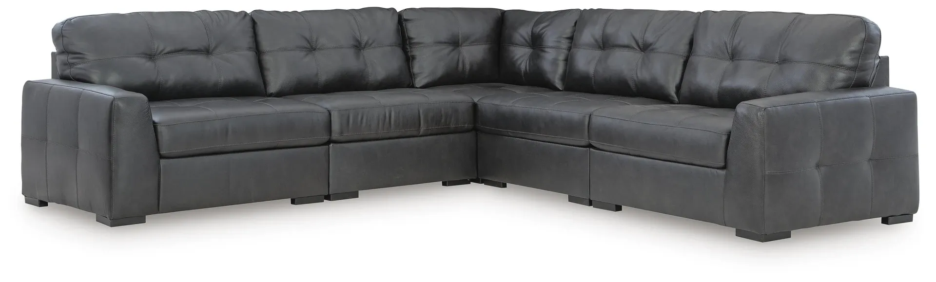 Brindley Pier 5-Piece Leather Modular Sectional 4