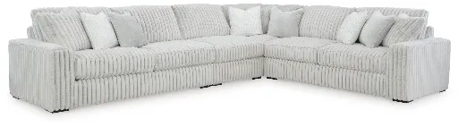 Stupendous 4-Piece Jumbo Corduroy Sectional 5