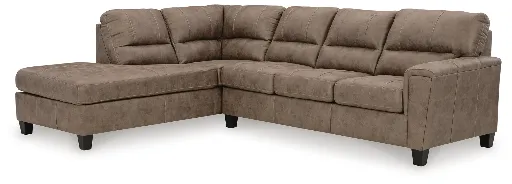 Navi 2-Piece Leatherette Sectional with Left-Facing Chaise 3