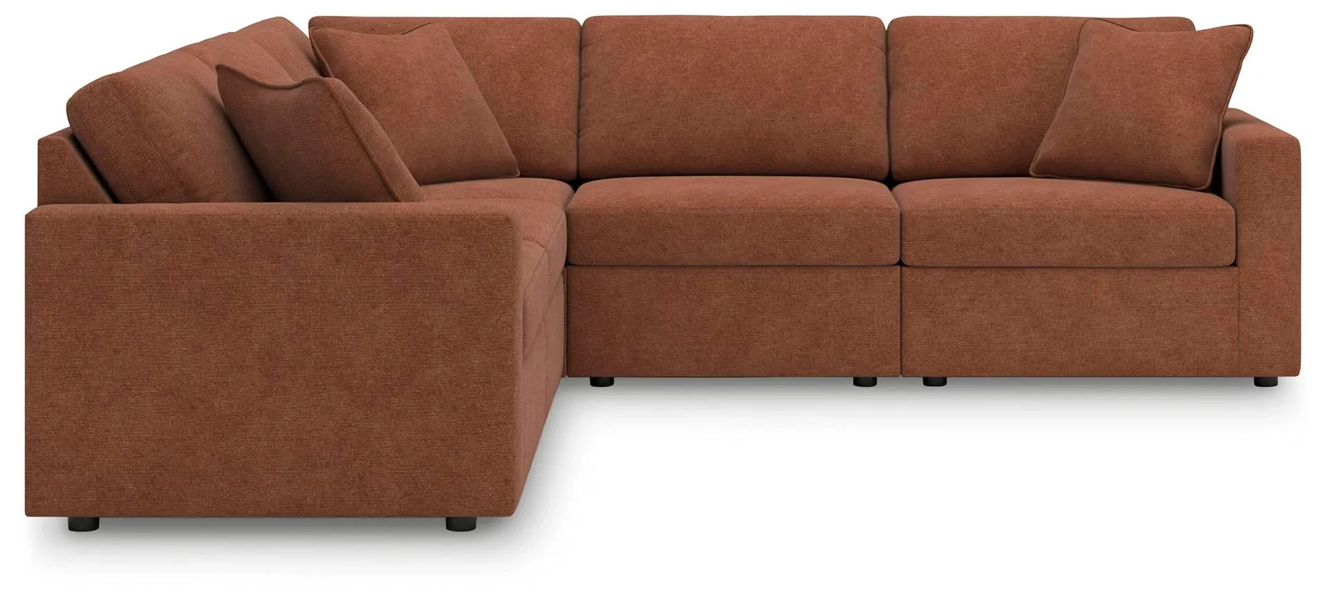 Modmax 5-Piece Modular Performance Fabric Sectional (Terracotta) 3