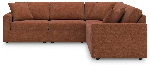 Modmax 5-Piece Modular Performance Fabric Sectional (Terracotta) 4