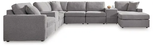 Modmax 8-Piece Performance Fabric Modular Sectional with Chaise and Storage Consoles 4