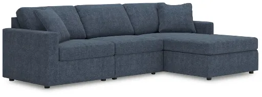 Modmax 3-Piece Next-Gen Nuvella Performance Fabric Modular Sofa Chaise 2