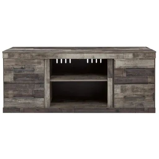 Derekson 60" Rustic TV Stand with Adjustable Shelves 7