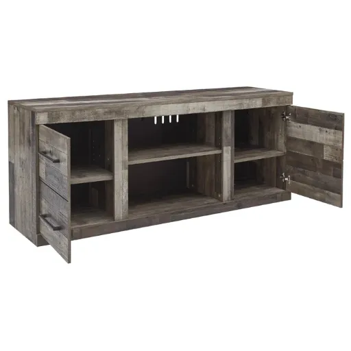 Derekson 60" Rustic TV Stand with Adjustable Shelves 8