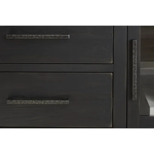 Galliden 80" Worn Black TV Stand with Drawers 4