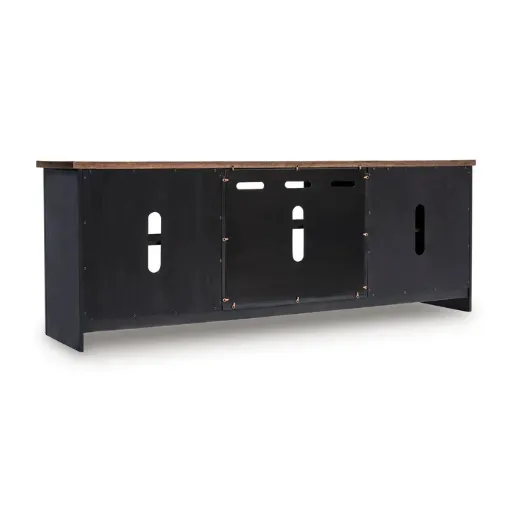Wildenauer 76" TV Stand with Glass Door Cabinets 8