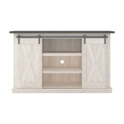 Dorrinson 54" Farmhouse TV Stand with Sliding Barn Doors 4