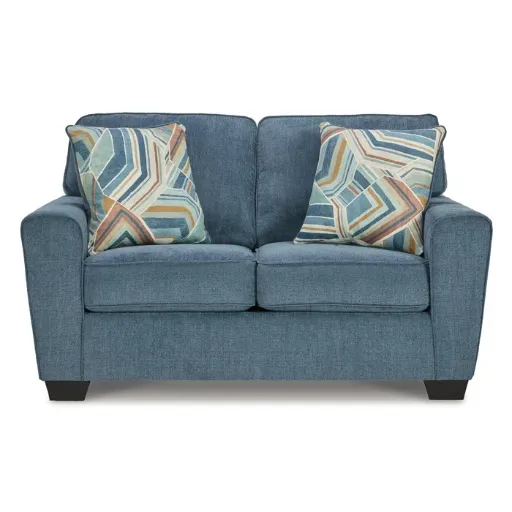 Cashton Loveseat with Crosshatched Upholstery 3