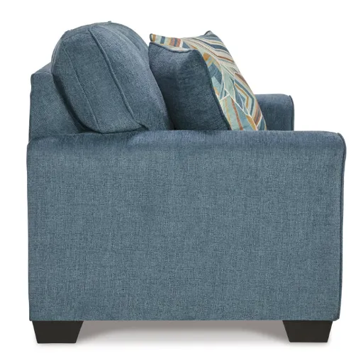 Cashton Loveseat with Crosshatched Upholstery 6