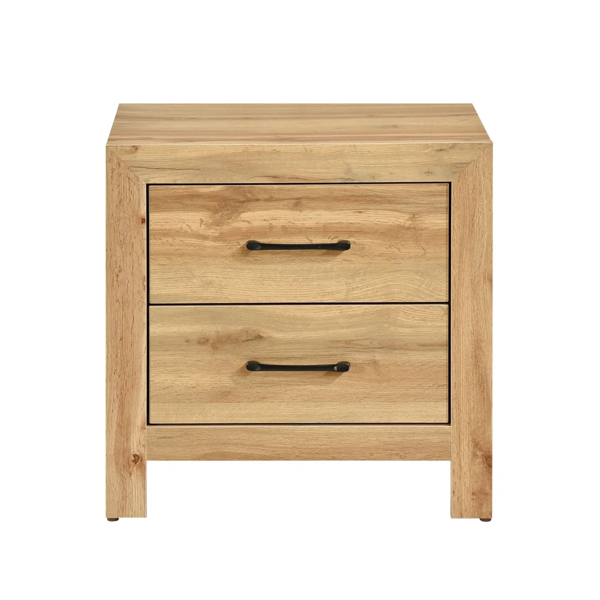 Rustic Natural 2-Drawer Nightstand 5