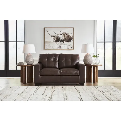 Avalon Leather Loveseat 5