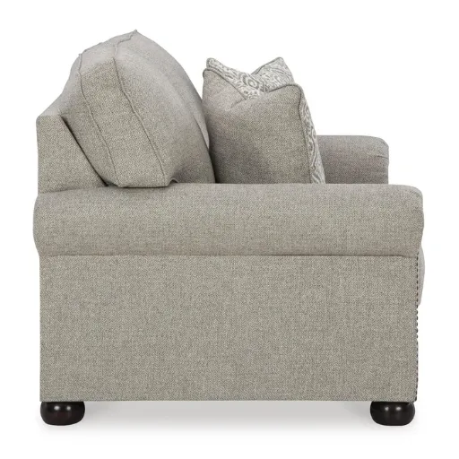 Gaelon Herringbone Loveseat with Nailhead Trim 2
