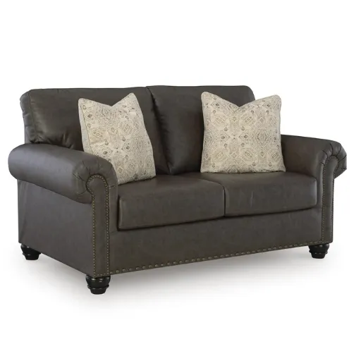 Chasemore Leatherette Loveseat with Nailhead Trim 6