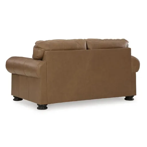 Carianna Leather Loveseat with Nailhead Trim 8