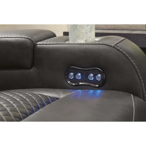 Fyne-Dyme Dual Power Reclining Loveseat with Audio Console 5