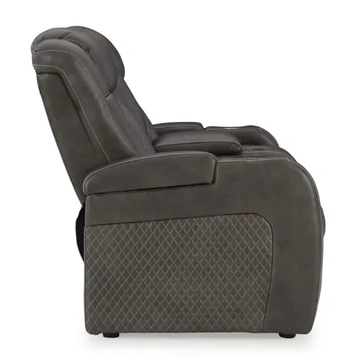 Fyne-Dyme Dual Power Reclining Loveseat with Audio Console 7